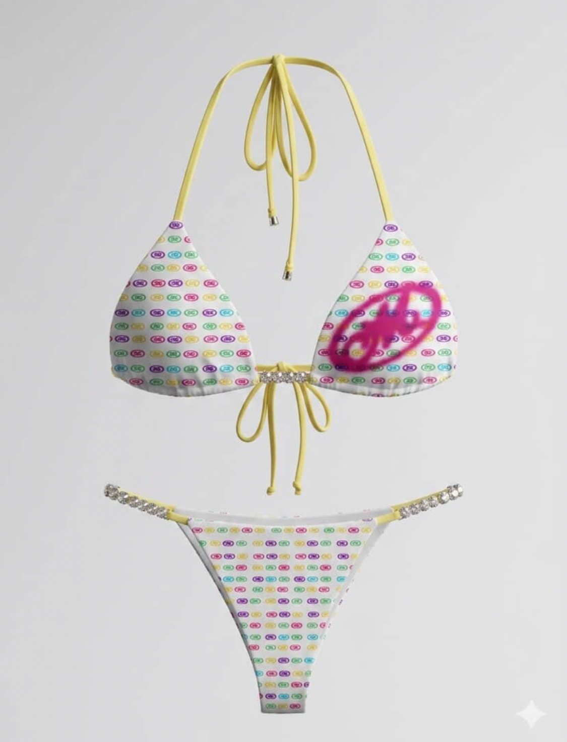 “Fruity looms” bikini bottoms